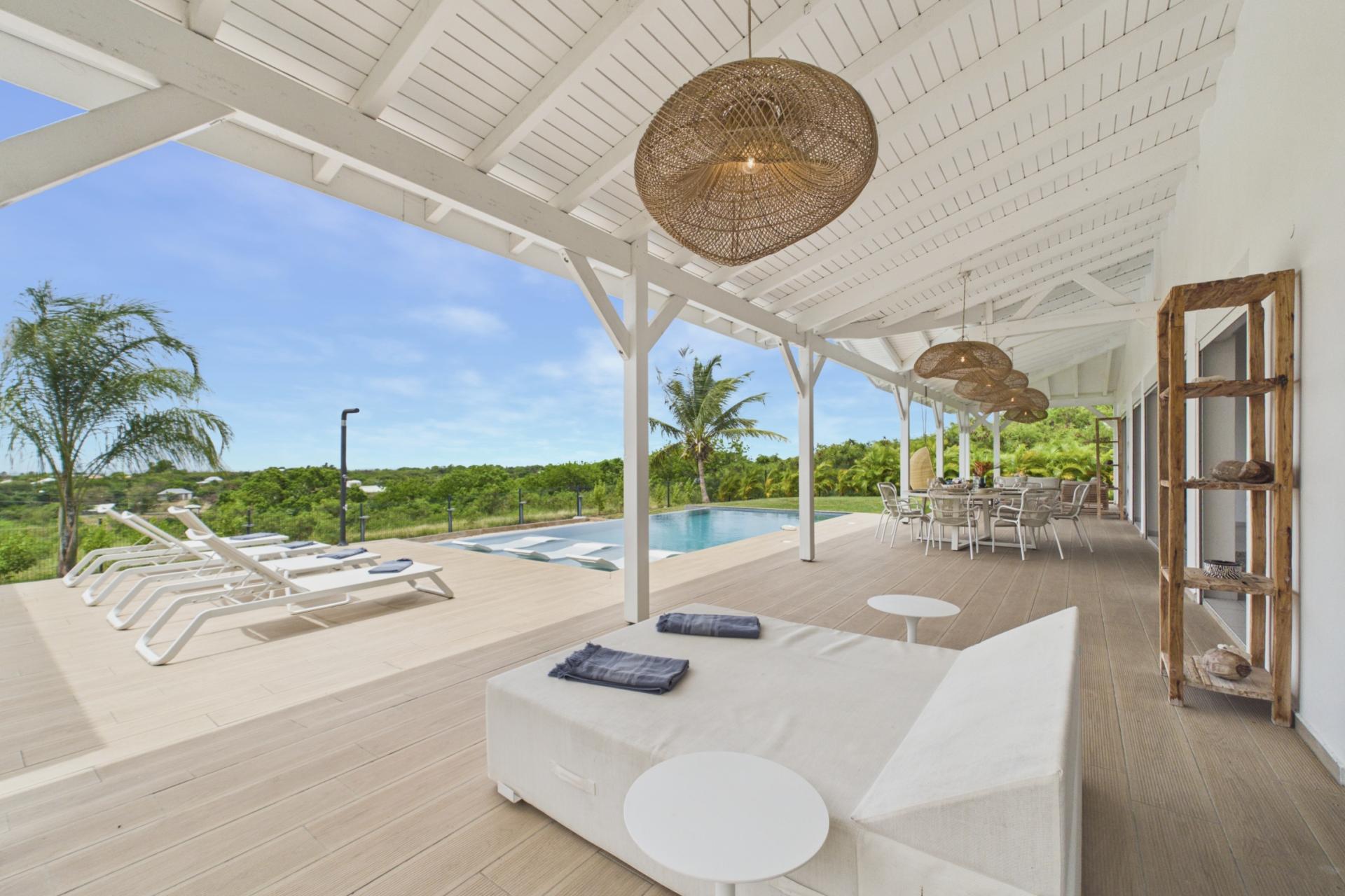 1.Location villa avec piscine vue mer Saint François Guadeloupe